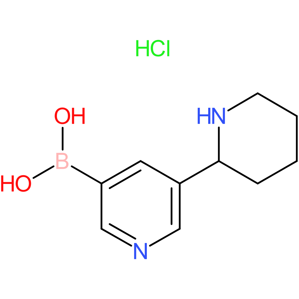 5-(piperidin-2-yl)pyridin-3-ylboronic acid hcl