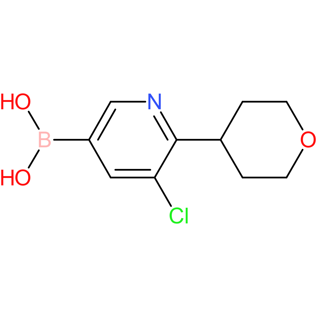 5-chloro-6-(4-tetrahydropyranyl)pyridine-3-boronic acid