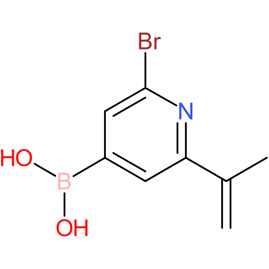 2-bromo-6-(iso-propenyl)pyridine-4-boronic acid