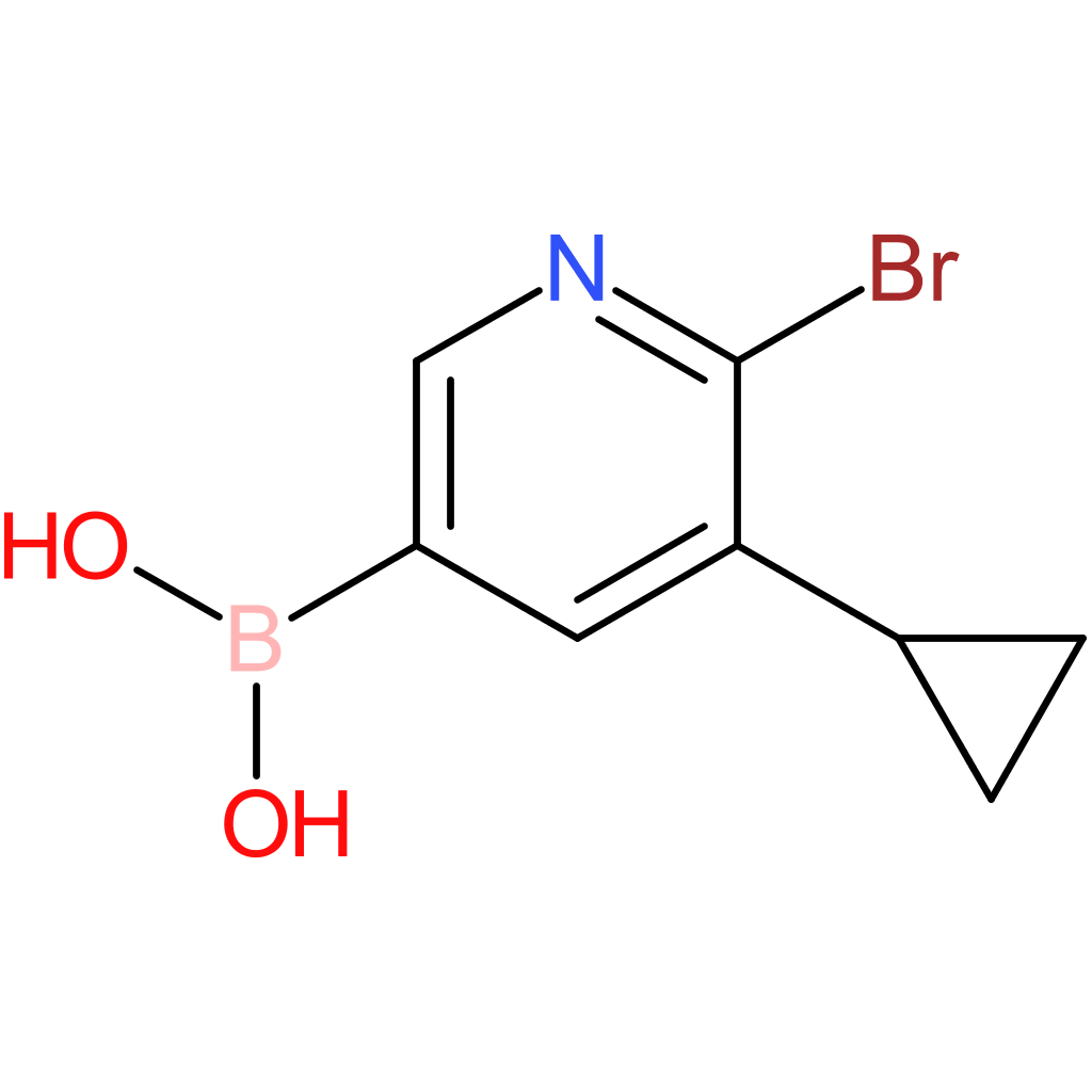 6-bromo-5-(cyclopropyl)pyridine-3-boronic acid