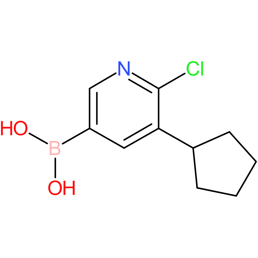 6-chloro-5-(cyclopentyl)pyridine-3-boronic acid