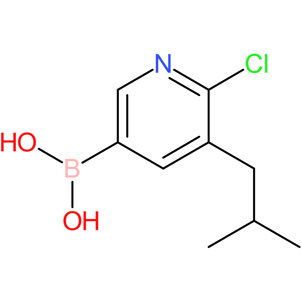 6-chloro-5-(iso-butyl)pyridine-3-boronic acid