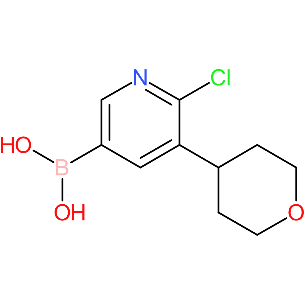 6-chloro-5-(4-tetrahydropyranyl)pyridine-3-boronic acid