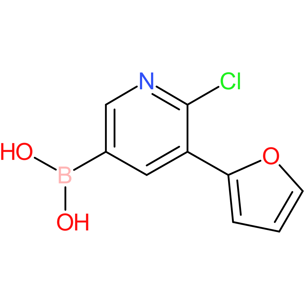 6-chloro-5-(2-furyl)pyridine-3-boronic acid