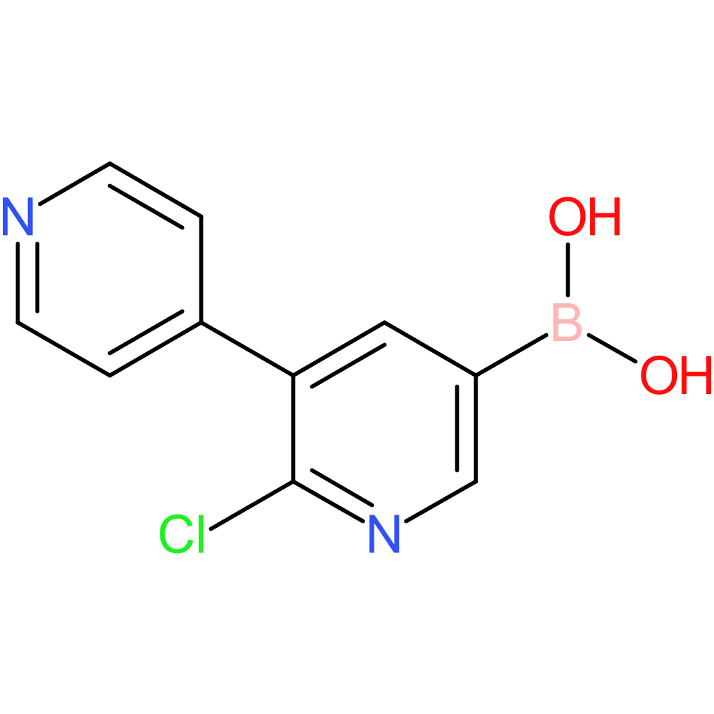 6-chloro-5-(pyridin-4-yl)pyridine-3-boronic acid