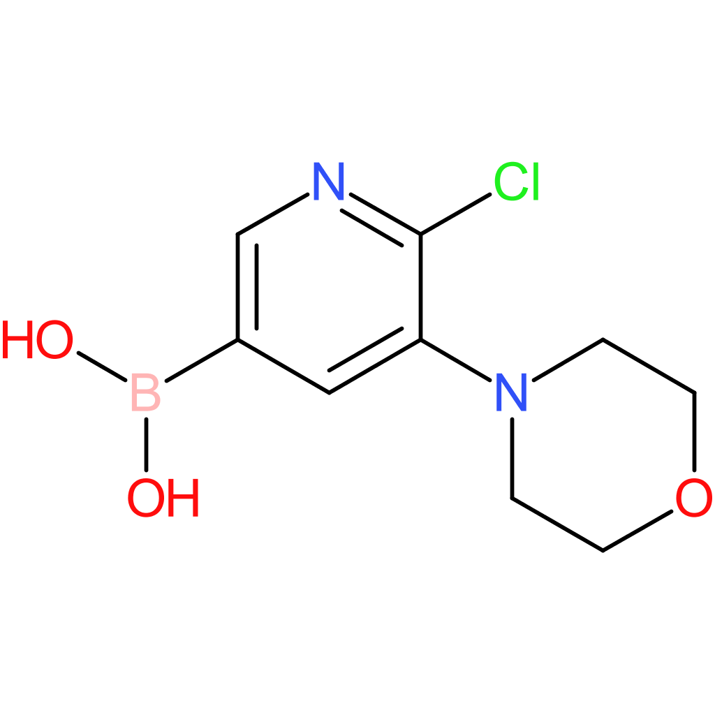 6-chloro-5-(morpholino)pyridine-3-boronic acid