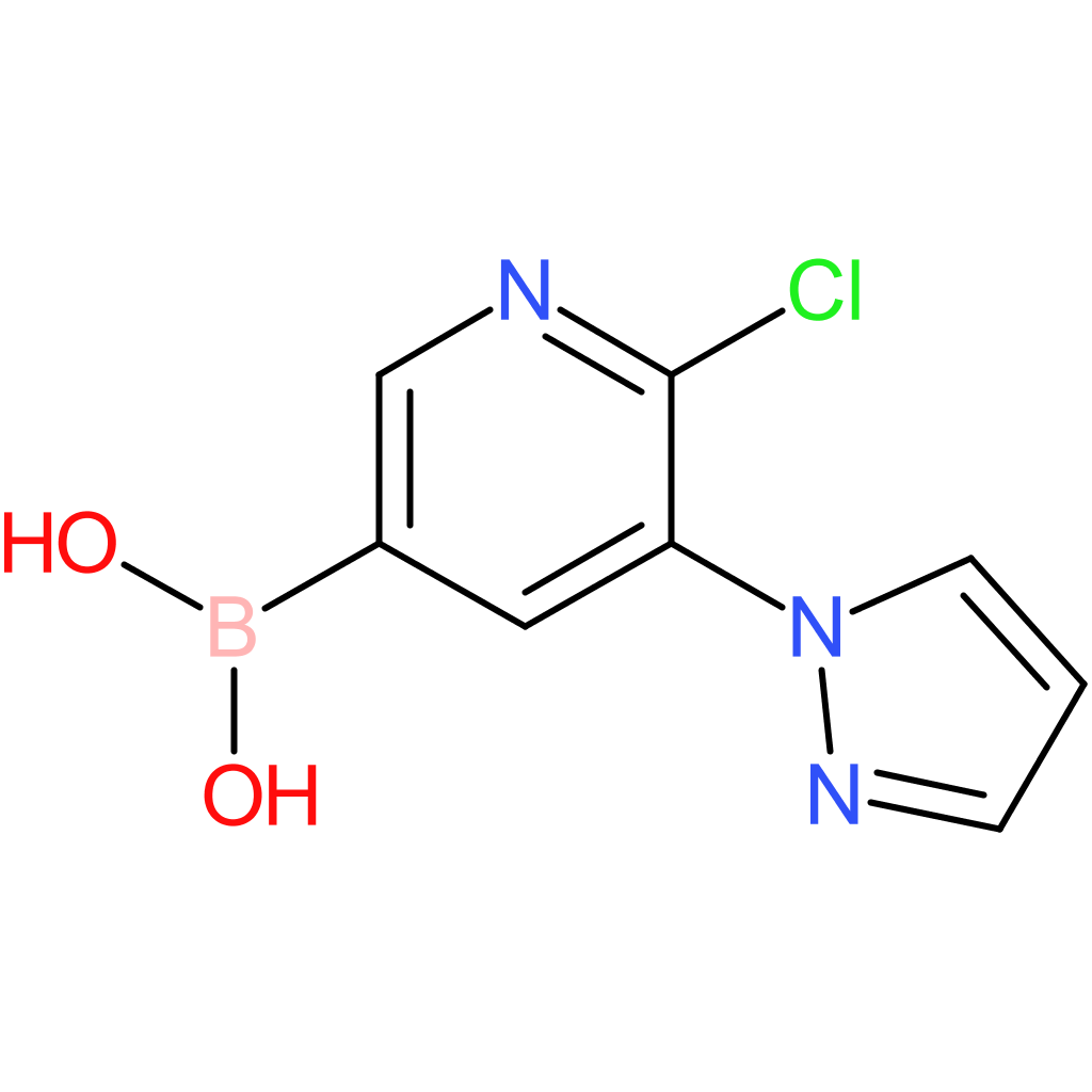 6-chloro-5-(1h-pyrazol-1-yl)pyridine-3-boronic acid