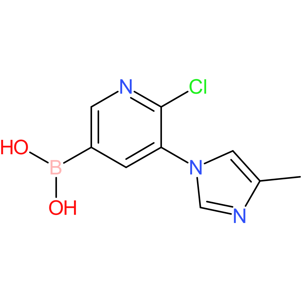 6-chloro-5-(4-methylimidazol-1-yl)pyridine-3-boronic acid