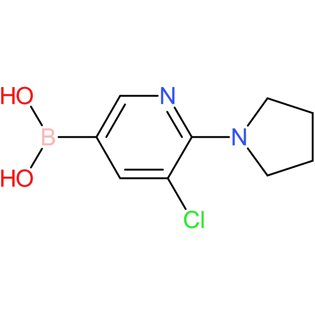 (5-chloro-6-(pyrrolidin-1-yl)pyridin-3-yl)boronic acid