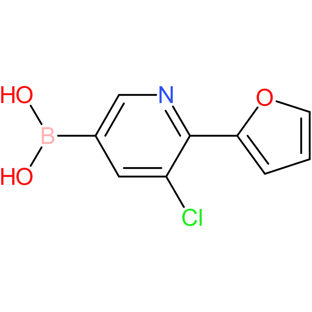 5-chloro-6-(2-furyl)pyridine-3-boronic acid