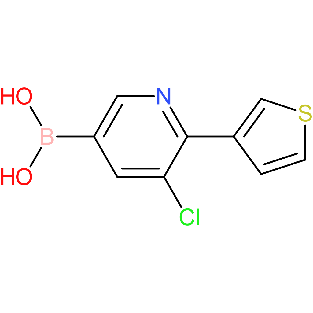 5-chloro-6-(3-thienyl)pyridine-3-boronic acid