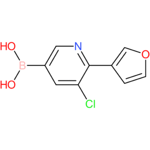 5-chloro-6-(3-furyl)pyridine-3-boronic acid