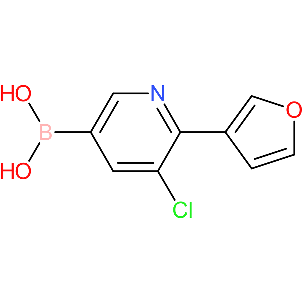 5-chloro-6-(3-furyl)pyridine-3-boronic acid