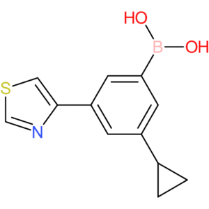 3-cyclopropyl-5-(thiazol-4-yl)phenylboronic acid