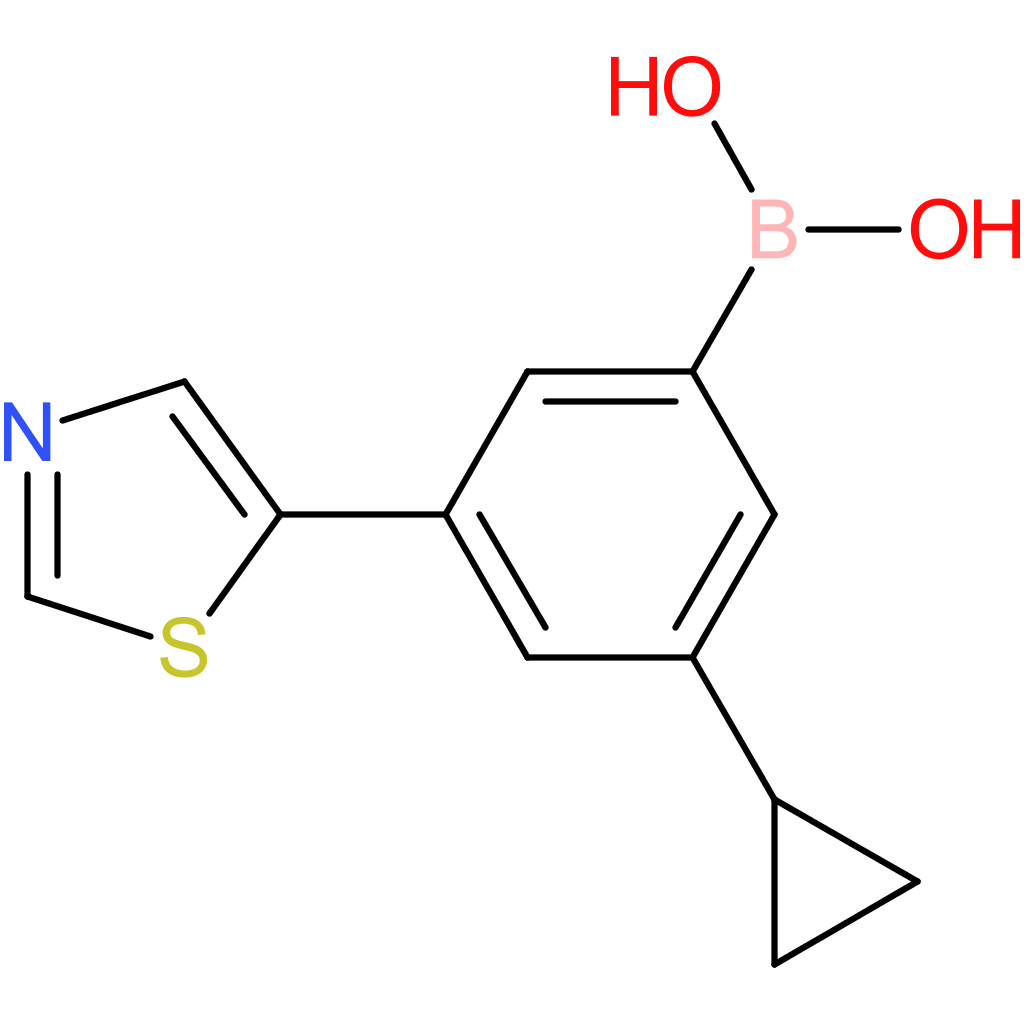 3-cyclopropyl-5-(thiazol-5-yl)phenylboronic acid