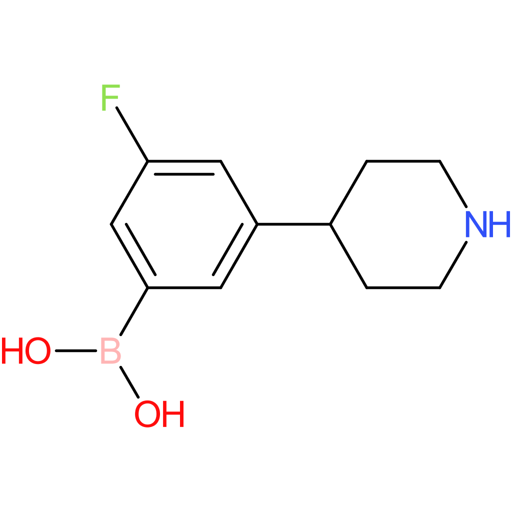 3-fluoro-5-(piperidin-4-yl)phenylboronic acid