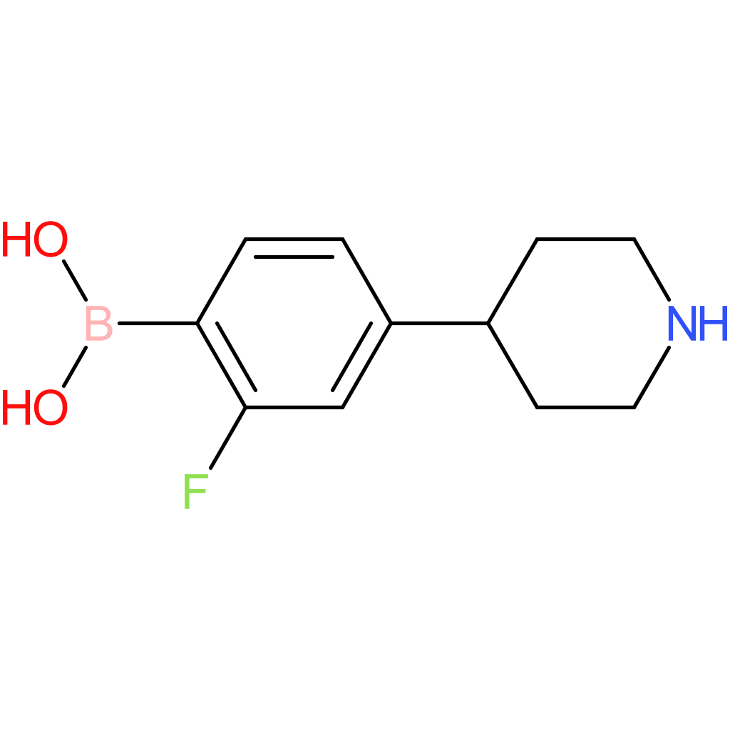2-fluoro-4-(piperidin-4-yl)phenylboronic acid