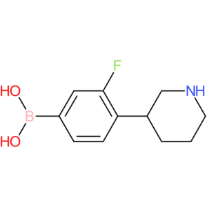 3-fluoro-4-(piperidin-3-yl)phenylboronic acid