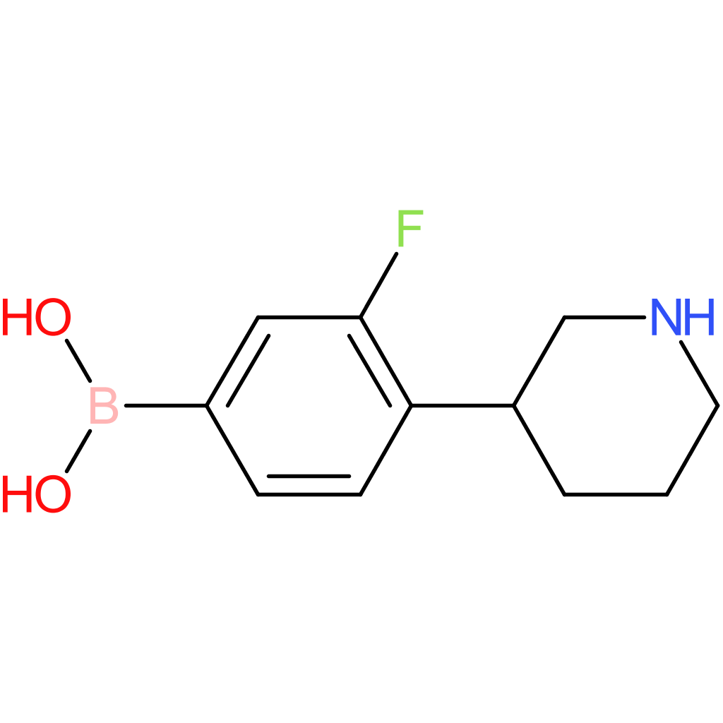 3-fluoro-4-(piperidin-3-yl)phenylboronic acid