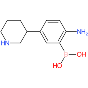 2-amino-5-(piperidin-3-yl)phenylboronic acid