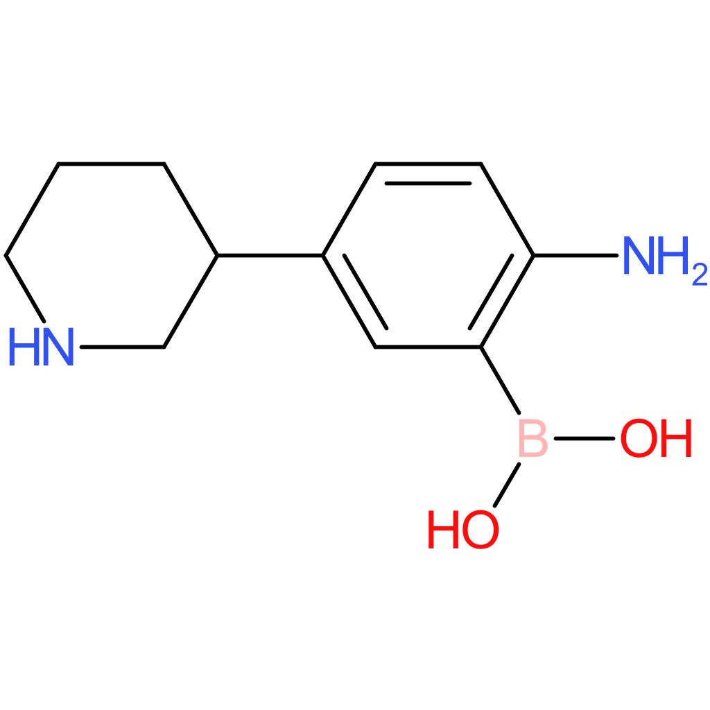 2-amino-5-(piperidin-3-yl)phenylboronic acid