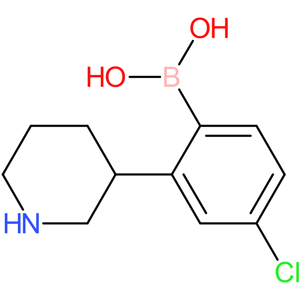 2-(piperidin-3-yl)-4-chlorophenylboronic acid