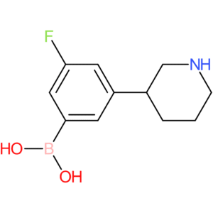 3-(piperidin-3-yl)-5-fluorophenylboronic acid