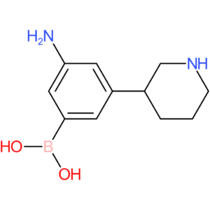 3-(piperidin-3-yl)-5-aminophenylboronic acid