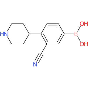 4-(piperidin-4-yl)-3-cyanophenylboronic acid