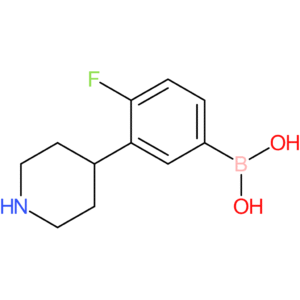 3-(piperidin-4-yl)-4-fluorophenylboronic acid