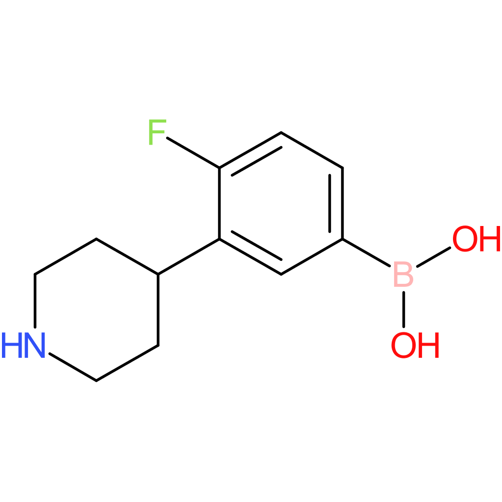 3-(piperidin-4-yl)-4-fluorophenylboronic acid