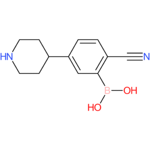 5-(piperidin-4-yl)-2-cyanophenylboronic acid