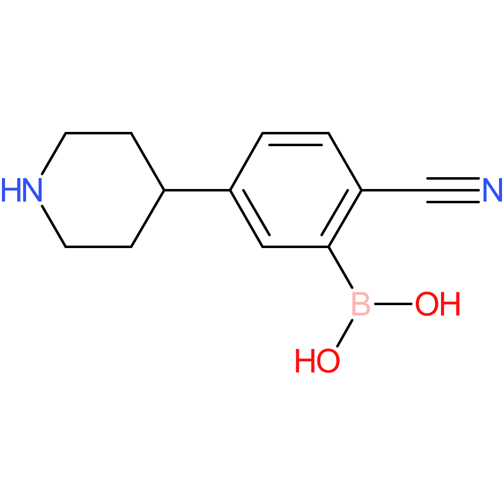 5-(piperidin-4-yl)-2-cyanophenylboronic acid