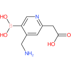2-[4-(aminomethyl)-5-(dihydroxyboranyl)pyridin-2-yl]acetic acid
