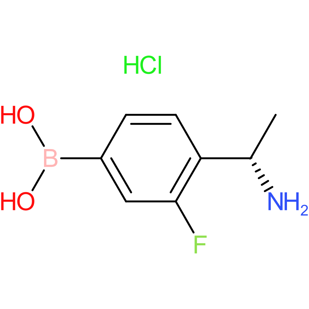 (4-[(1s)-1-aminoethyl]-3-fluorophenyl)boronic acid hydrochloride