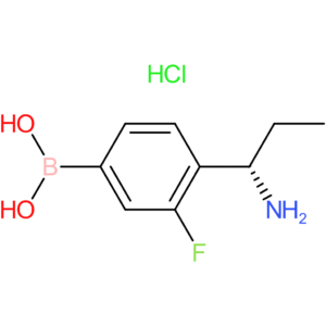 (4-[(1s)-1-aminopropyl]-3-fluorophenyl)boronic acid hydrochloride