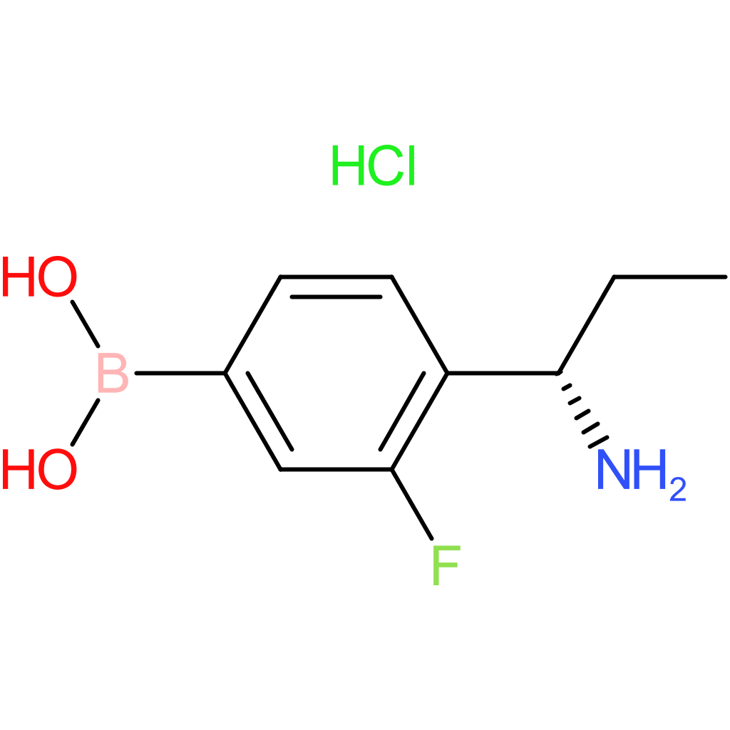 (4-[(1s)-1-aminopropyl]-3-fluorophenyl)boronic acid hydrochloride