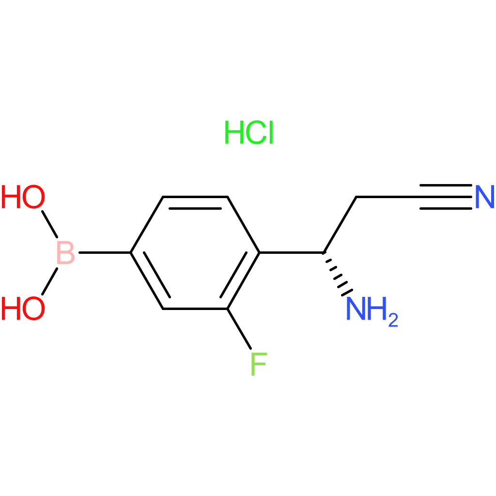 (4-[(1s)-1-amino-2-cyanoethyl]-3-fluorophenyl)boronic acid hydrochloride