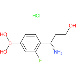 (4-[(1s)-1-amino-3-hydroxypropyl]-3-fluorophenyl)boronic acid hydrochloride