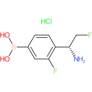 (4-[(1r)-1-amino-2-fluoroethyl]-3-fluorophenyl)boronic acid hydrochloride