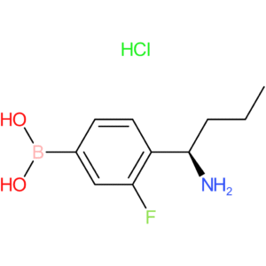 (4-[(1r)-1-aminobutyl]-3-fluorophenyl)boronic acid hydrochloride