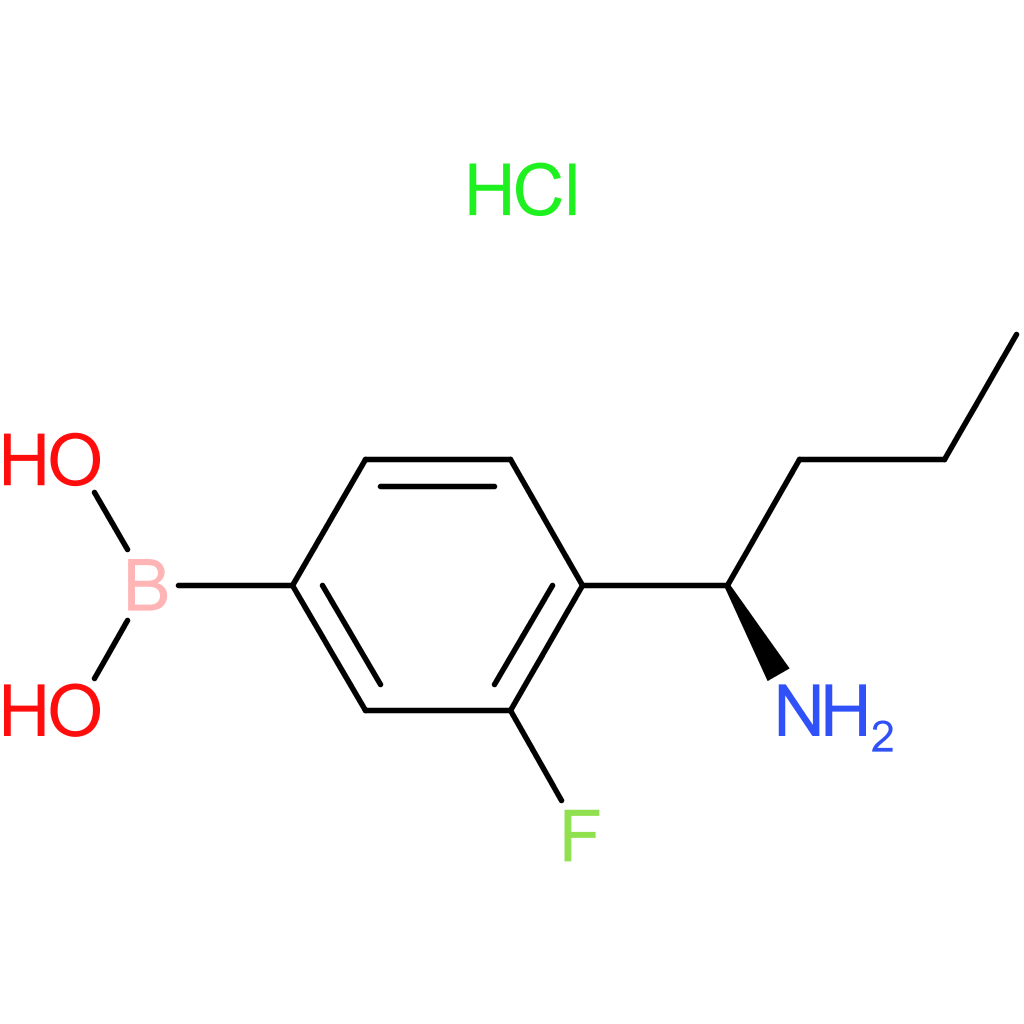 (4-[(1r)-1-aminobutyl]-3-fluorophenyl)boronic acid hydrochloride