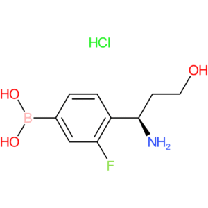 (4-[(1r)-1-amino-3-hydroxypropyl]-3-fluorophenyl)boronic acid hydrochloride