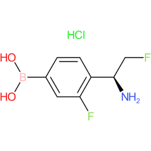 (4-[(1s)-1-amino-2-fluoroethyl]-3-fluorophenyl)boronic acid hydrochloride