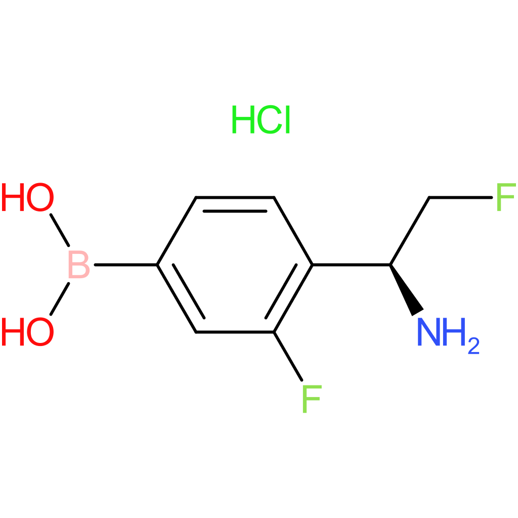 (4-[(1s)-1-amino-2-fluoroethyl]-3-fluorophenyl)boronic acid hydrochloride