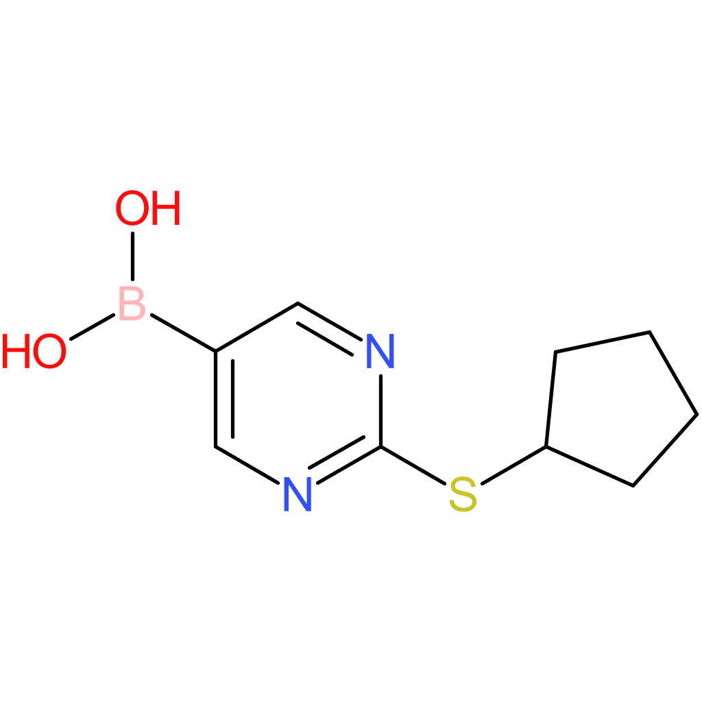 [2-(cyclopentylsulfanyl)pyrimidin-5-yl]boronic acid