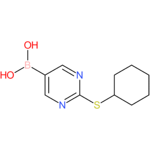 [2-(cyclohexylsulfanyl)pyrimidin-5-yl]boronic acid