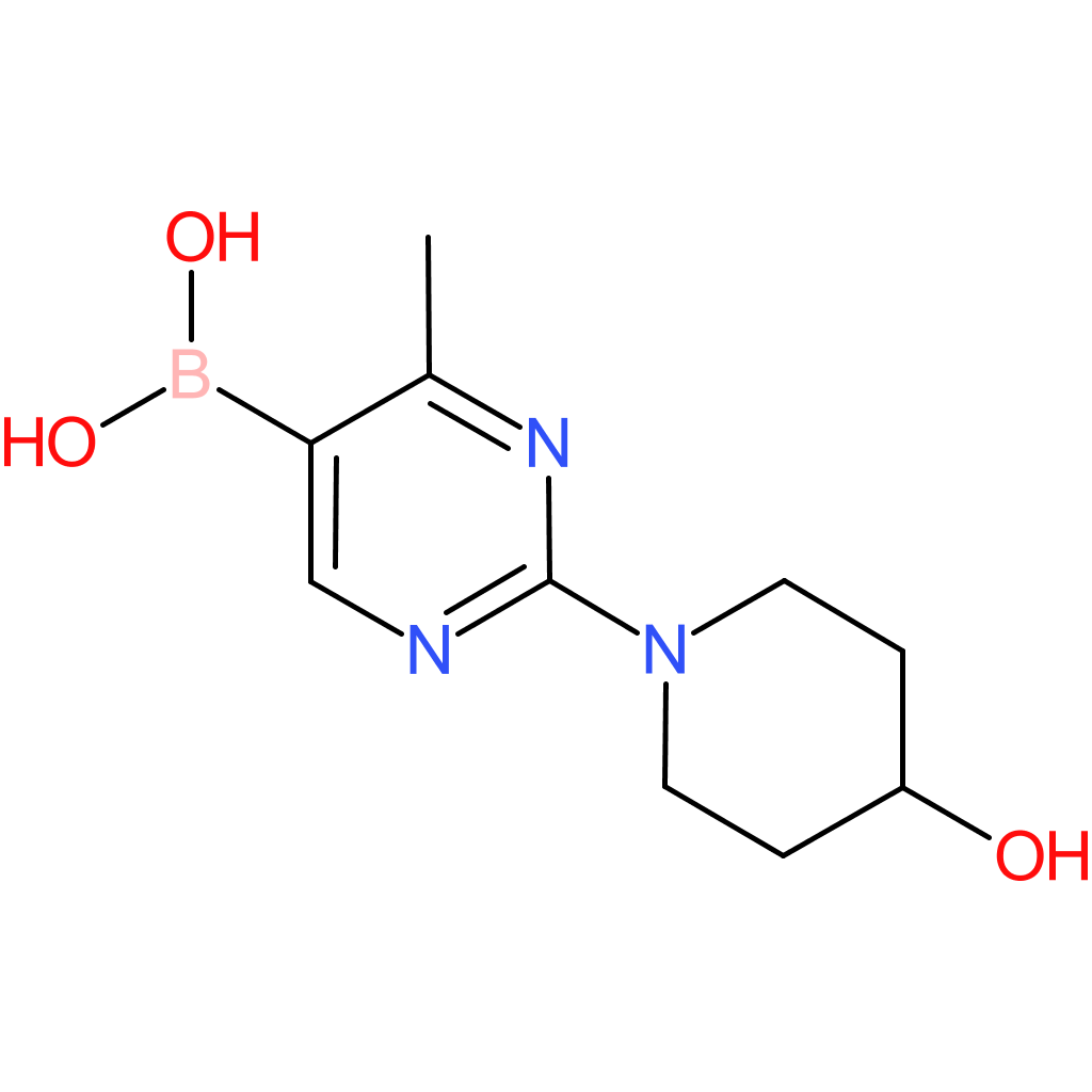 4-methyl-2-(4-hydroxypiperidino)pyrimidine-5-boronic acid