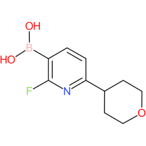 2-fluoro-6-(oxan-4-yl)pyridine-3-boronic acid