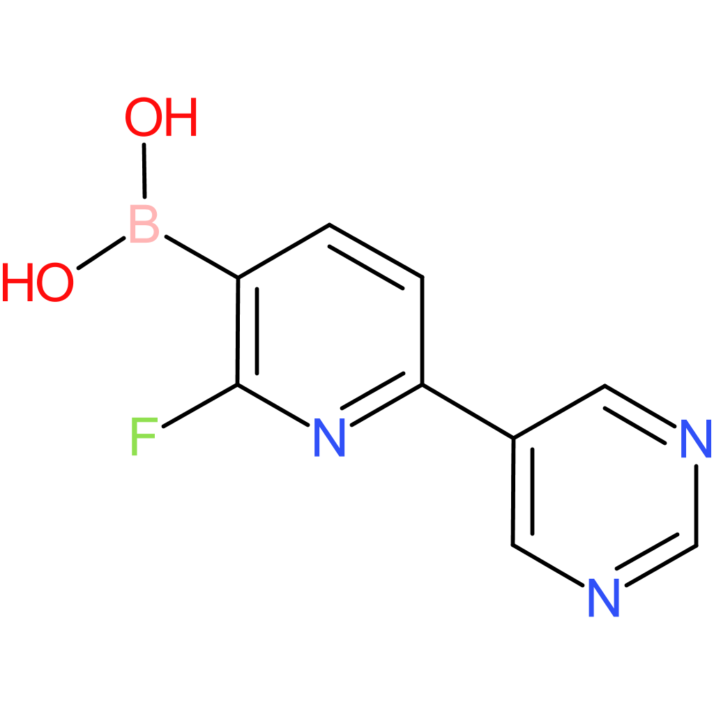 2-fluoro-6-(pyrimidin-5-yl)pyridine-3-boronic acid